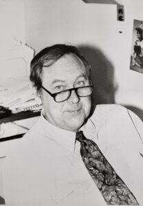 Dick in his office at Alma.